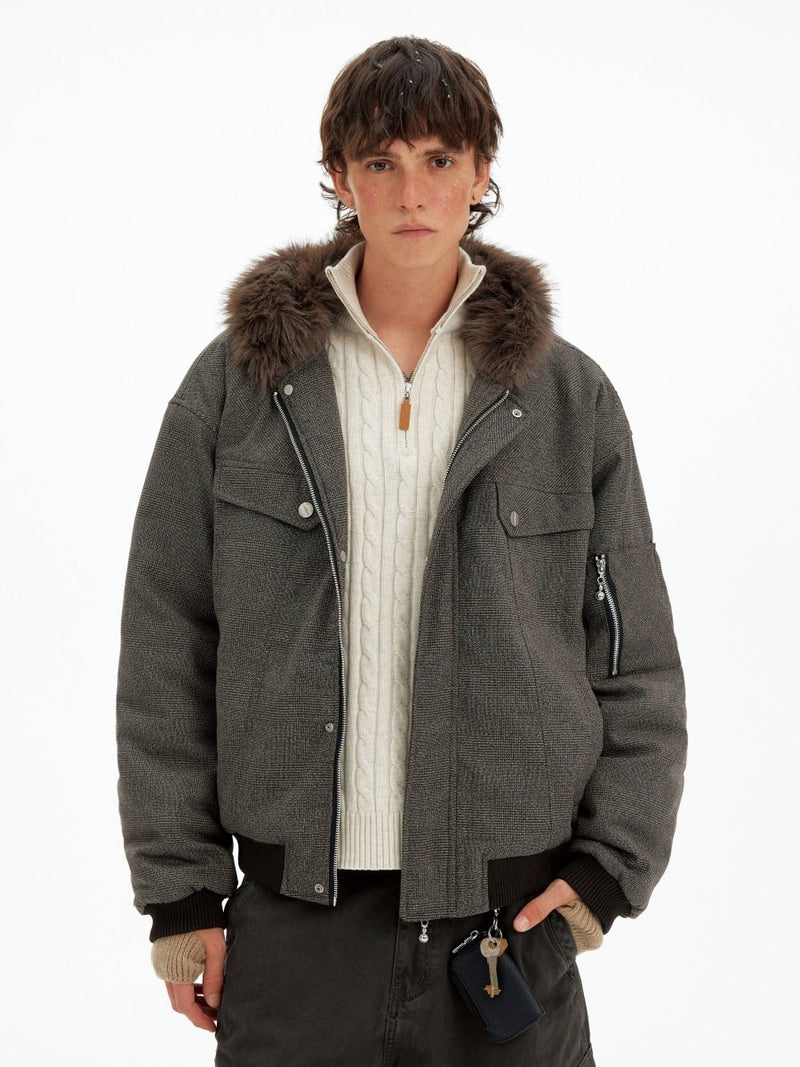 Fur collar cargo jacket OR4775 - 韓国メンズファッション通販 - ORUN - 