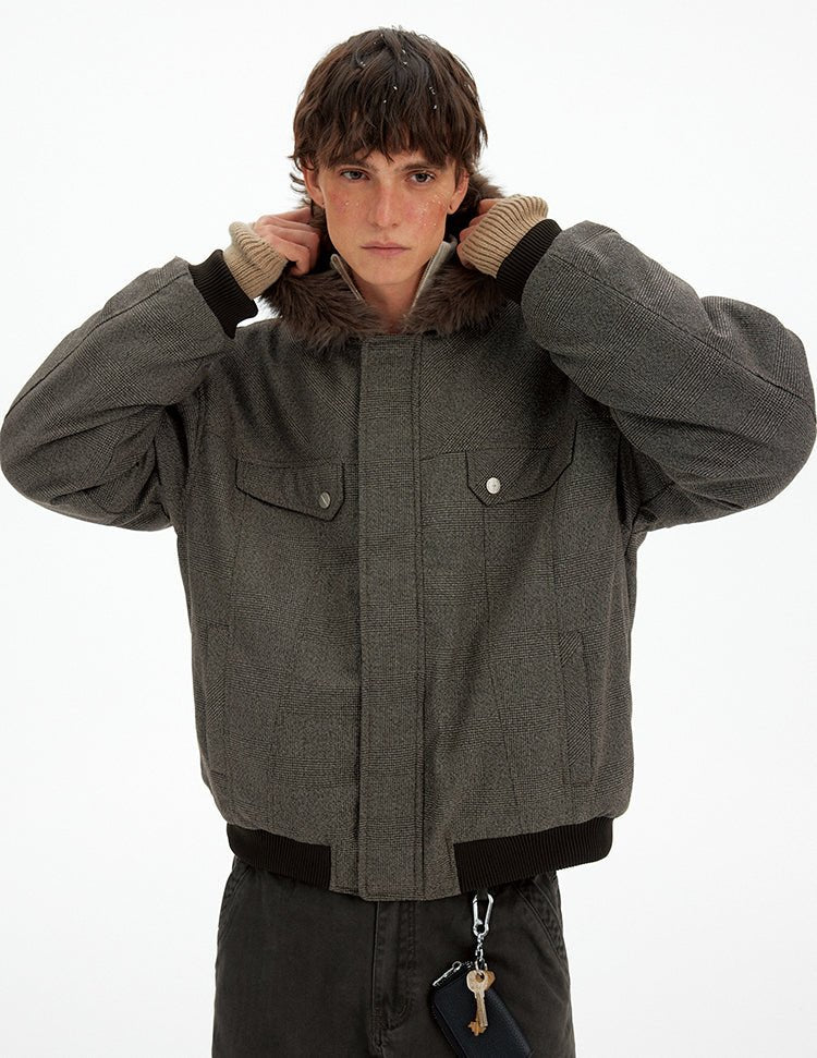 Fur collar cargo jacket OR4775 - 韓国メンズファッション通販 - ORUN - 