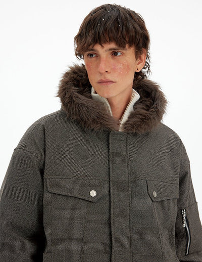 Fur collar cargo jacket OR4775 - 韓国メンズファッション通販 - ORUN - 