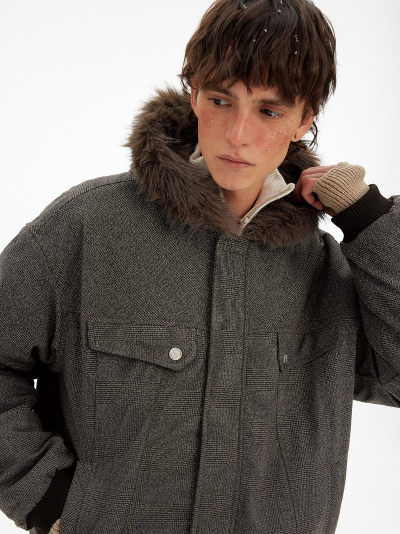 Fur collar cargo jacket OR4775 - 韓国メンズファッション通販 - ORUN - 