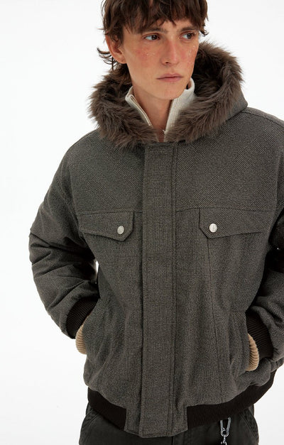 Fur collar cargo jacket OR4775 - 韓国メンズファッション通販 - ORUN - 