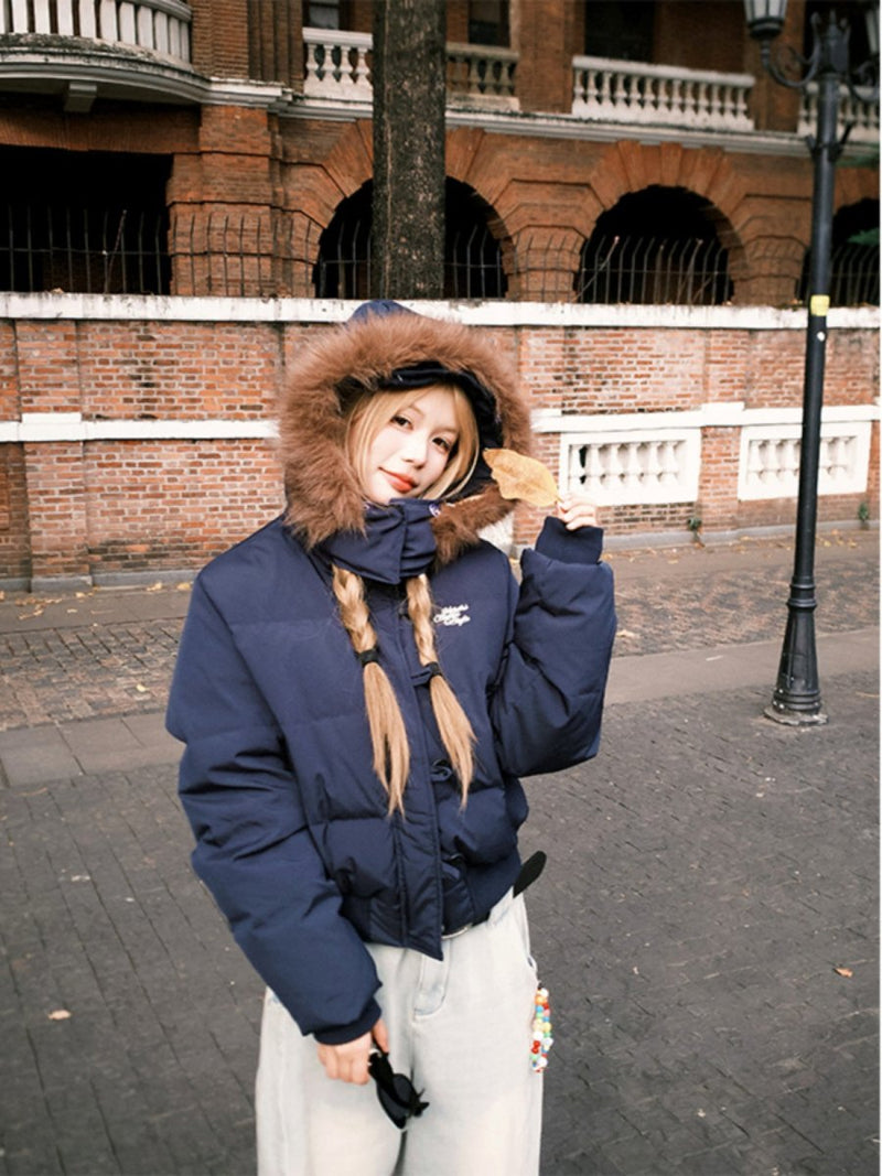 Fur collar down jacket OR4807 - 韓国メンズファッション通販 - ORUN - 