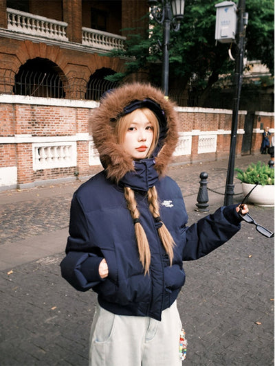 Fur collar down jacket OR4807 - 韓国メンズファッション通販 - ORUN - 