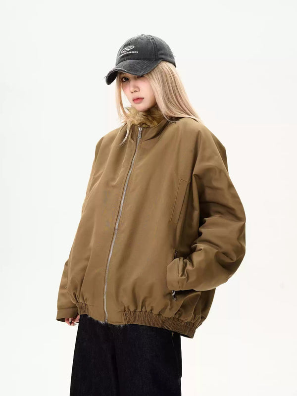 Fur collar thick jacket OR3961