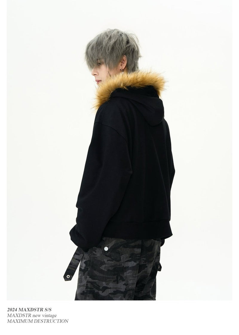 Fur zip hoodie OR3737 - ORUN