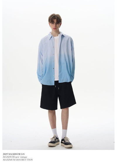 Gradient striped shirt OR4267 - ORUN