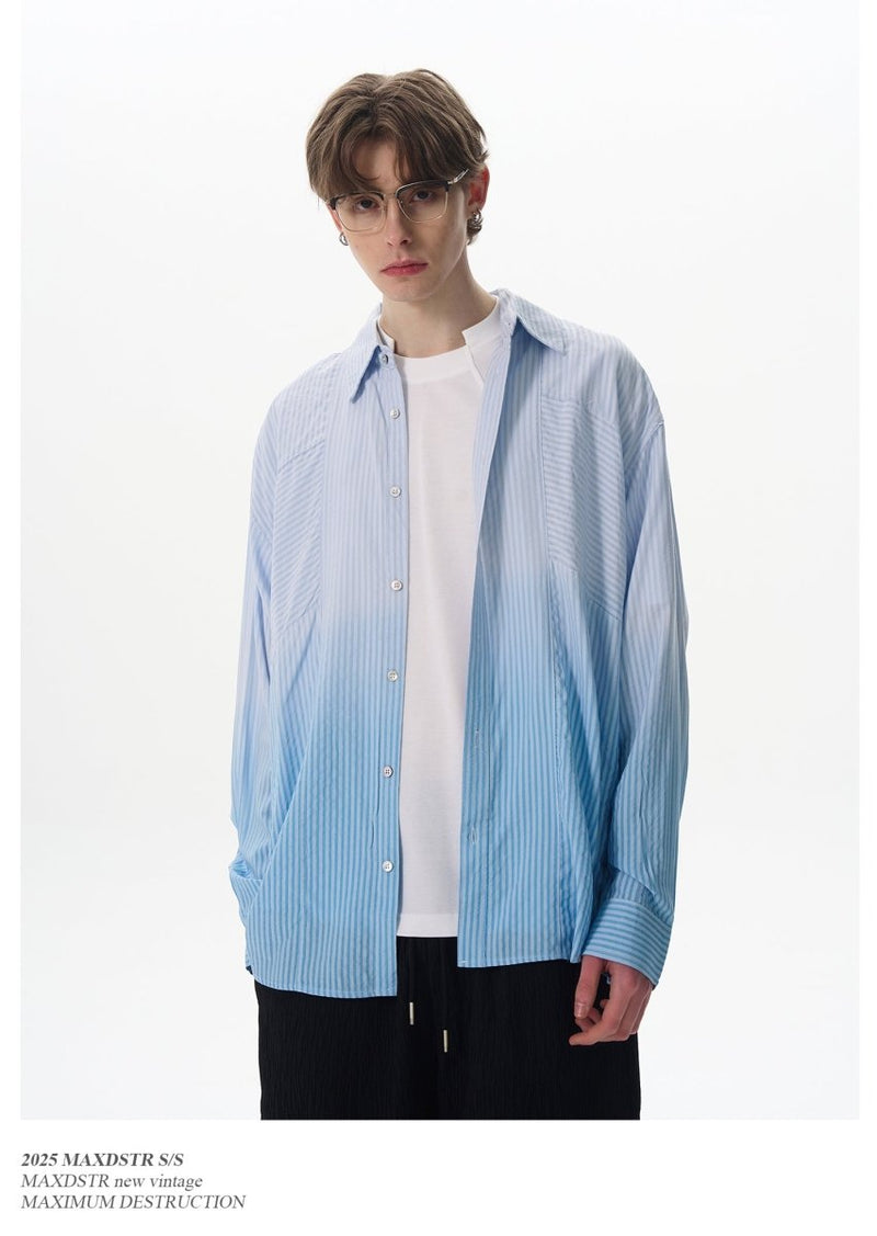 Gradient striped shirt OR4267 - ORUN