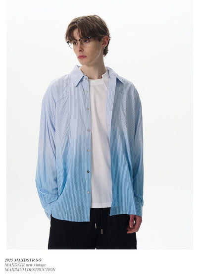 Gradient striped shirt OR4267 - ORUN