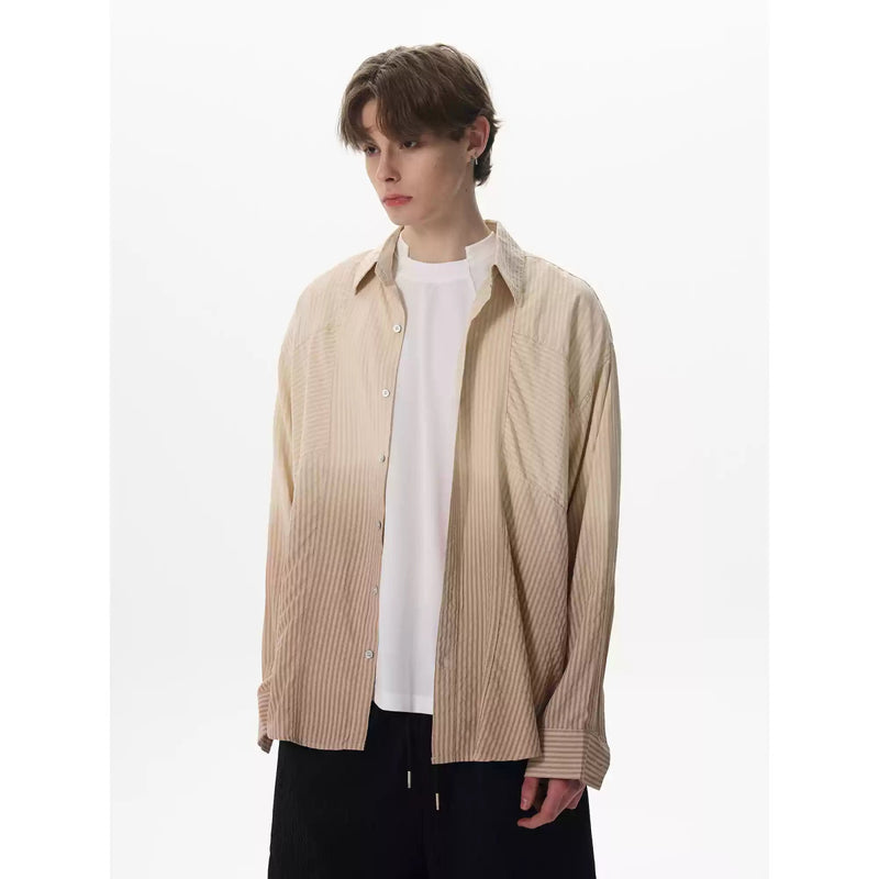 Gradient striped shirt OR4267 - ORUN