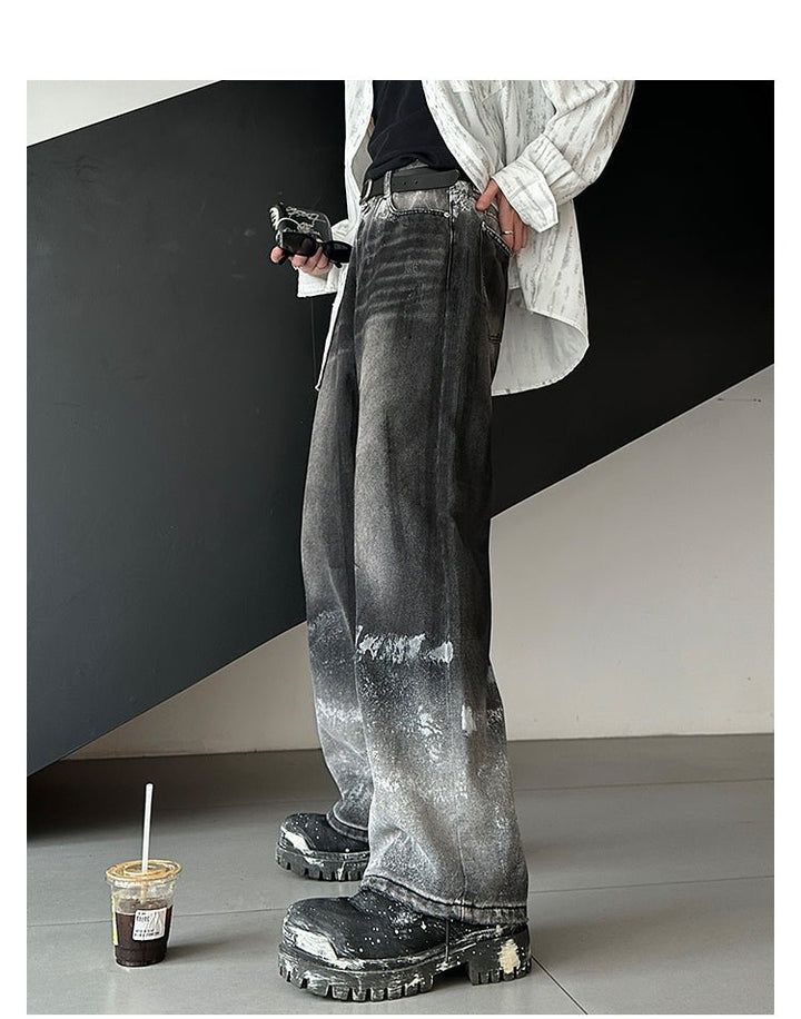 Gradient wash denim pants OR3473 – 韓国メンズファッション通販 - ORUN -