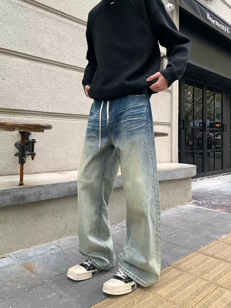 Gradient wide denim pants OR4049 - ORUN