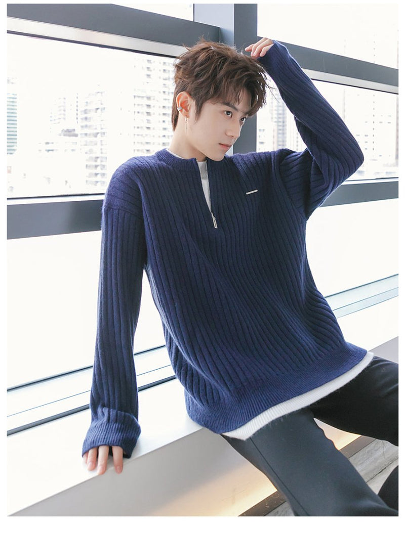 Half zip knit sweater OR3745 - ORUN