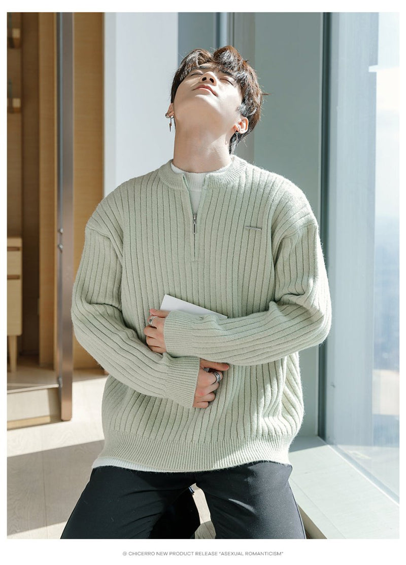 Half zip knit sweater OR3745 - ORUN