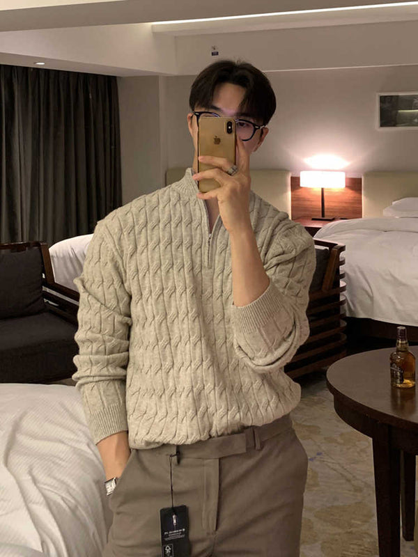 Half zip long sleeve sweater OR3625