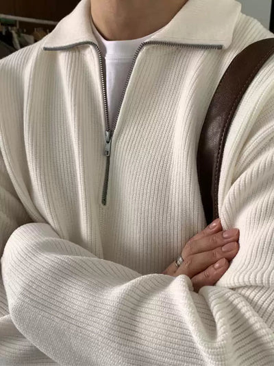 Half zip pullover knit OR3795 - ORUN