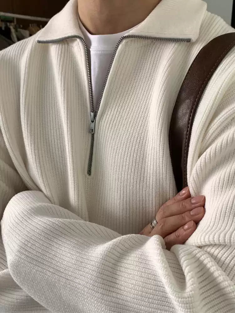 Half zip pullover knit OR3795 - ORUN