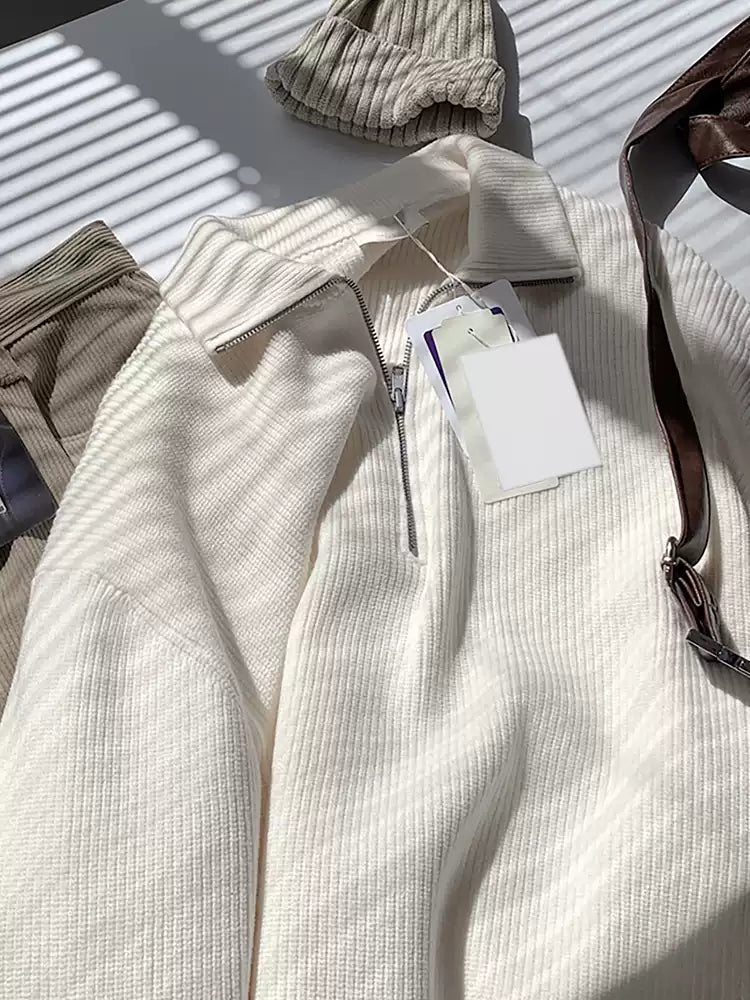 Half zip pullover knit OR3795 - ORUN
