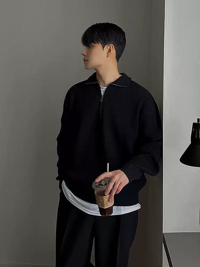 Half zip pullover knit OR3795 - ORUN