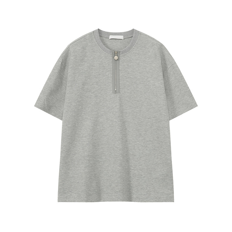 Heavy weight half zip T-shirt OR4337 - ORUN