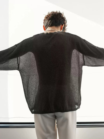 Henley collar thin long sleeve T-shirt OR4207 - ORUN