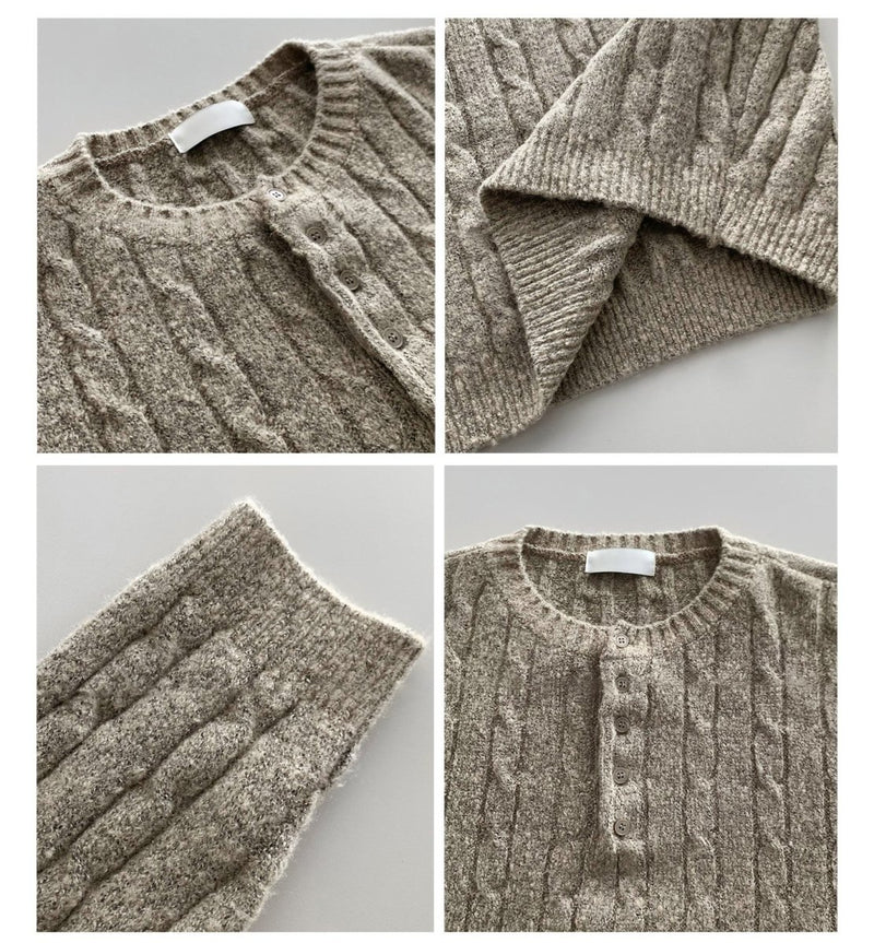 Henry collar knit sweater OR4664 - 韓国メンズファッション通販 - ORUN - 