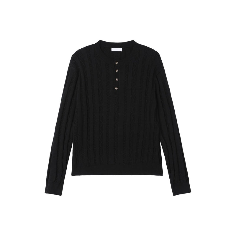 Henry collar slim fit sweater OR4657 - 韓国メンズファッション通販 - ORUN - 