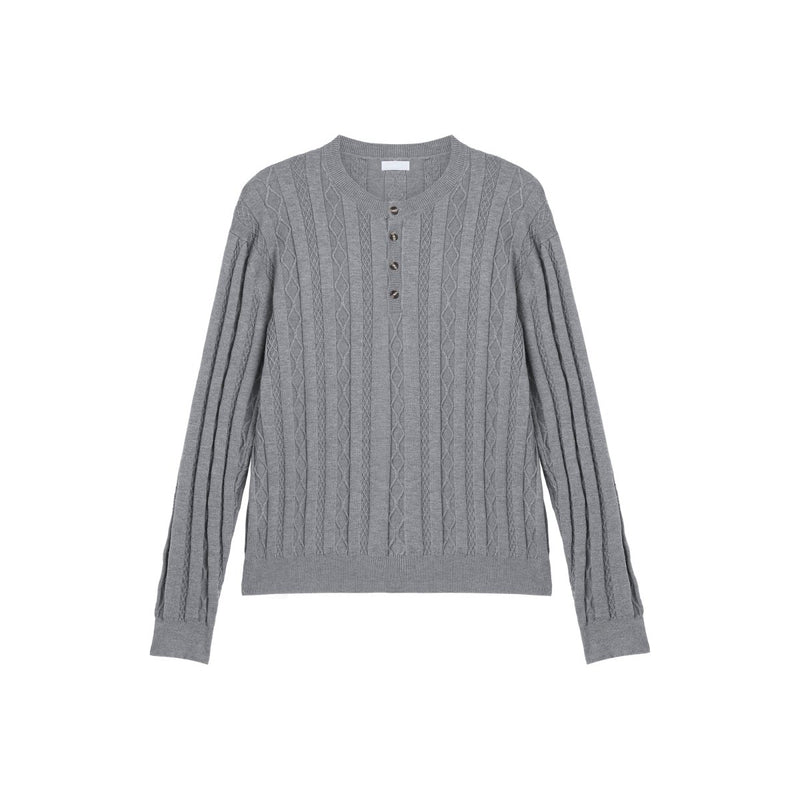 Henry collar slim fit sweater OR4657 - 韓国メンズファッション通販 - ORUN - 