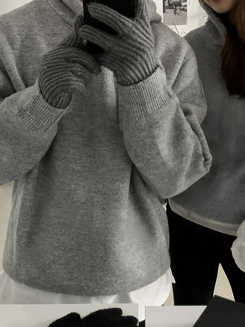 Hooded knit sweater OR4663 - 韓国メンズファッション通販 - ORUN - 