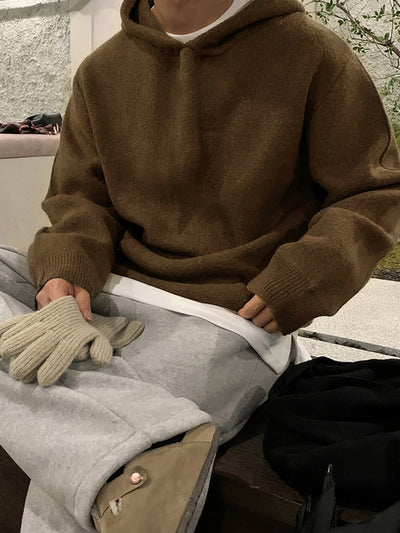 Hooded knit sweater OR4663 - 韓国メンズファッション通販 - ORUN - 