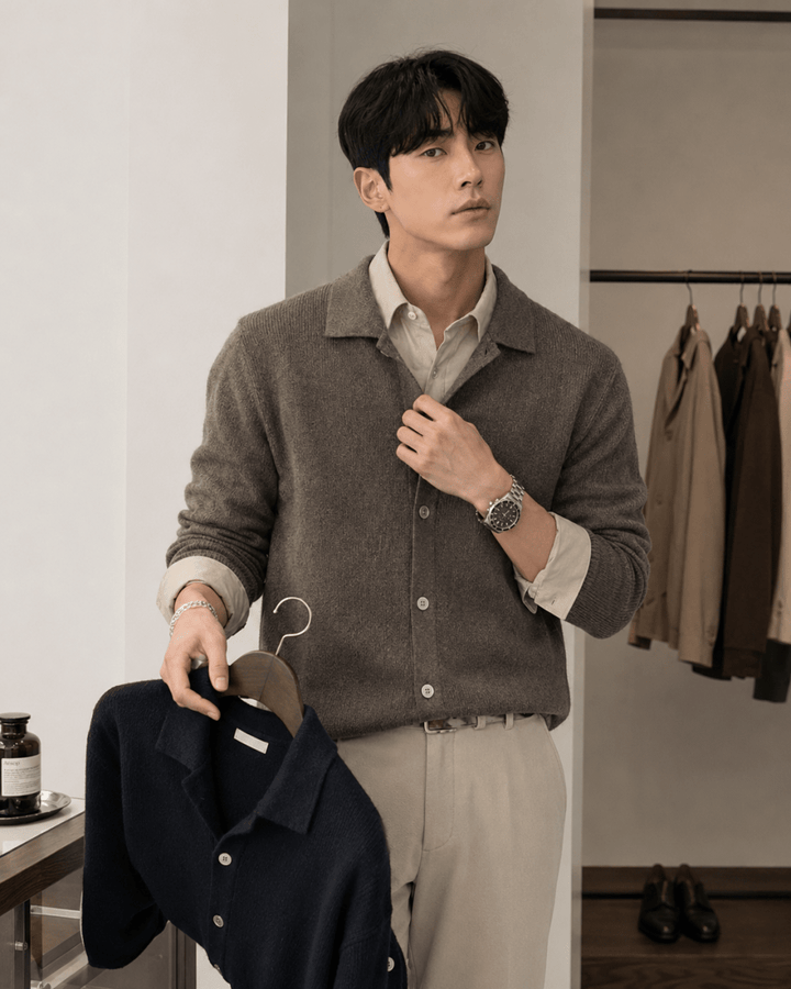 スマートカジュアル・ニットカーディガン – 韓国メンズファッション