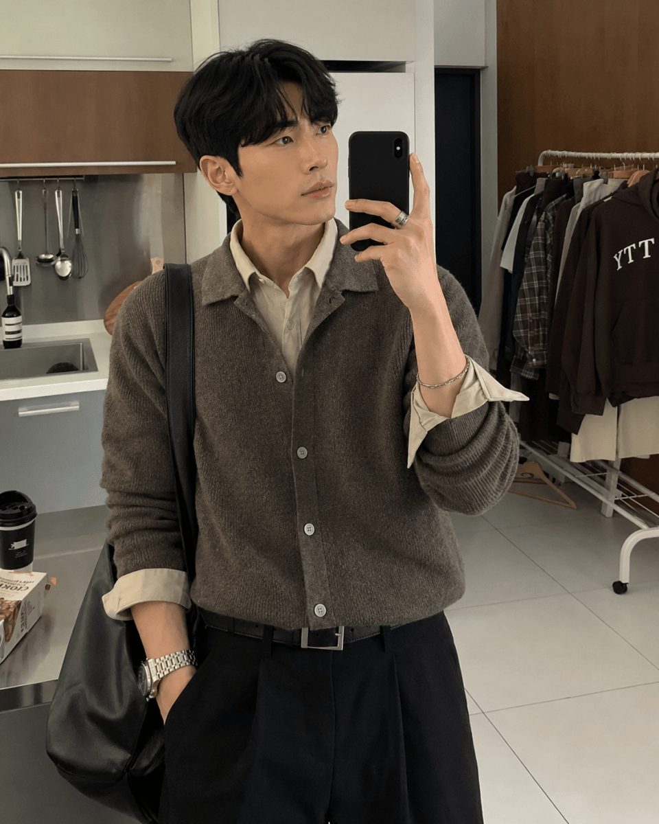 スマートカジュアル・ニットカーディガン – 韓国メンズファッション
