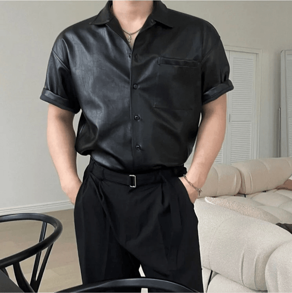 Korean leather shirt OR4383