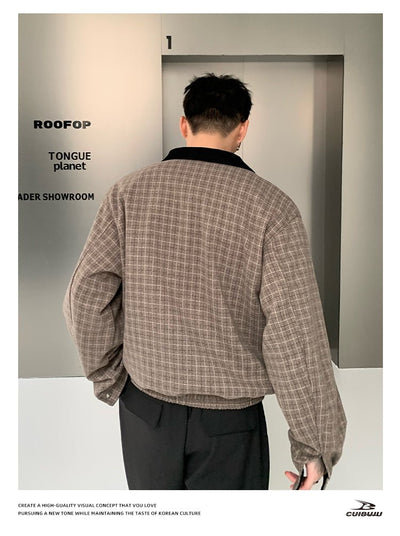 Lapel contrast color jacket OR4722 - 韓国メンズファッション通販 - ORUN - 