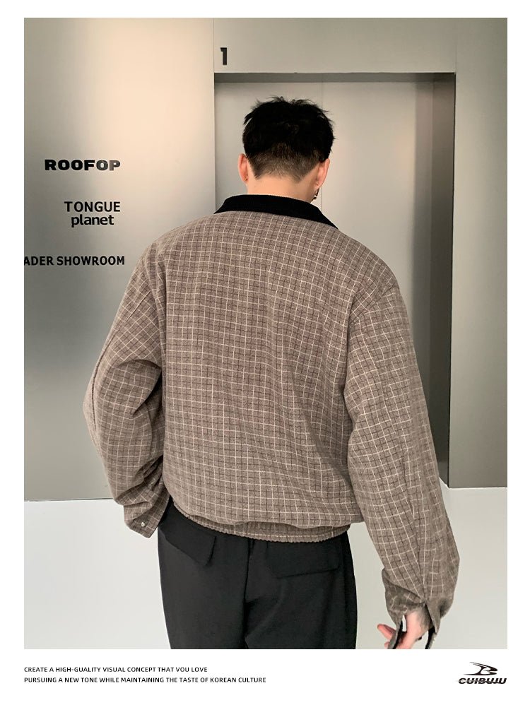 Lapel contrast color jacket OR4722 - 韓国メンズファッション通販 - ORUN - 