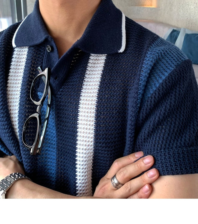 Lapel knit polo shirt OR4303 - ORUN