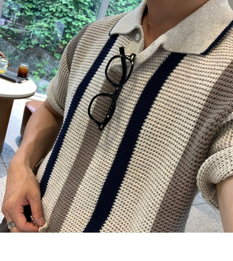 Lapel knit polo shirt OR4303 - ORUN