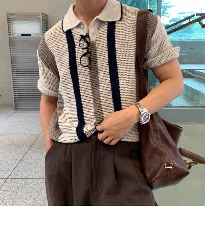 Lapel knit polo shirt OR4303 - ORUN