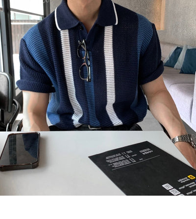 Lapel knit polo shirt OR4303 - ORUN