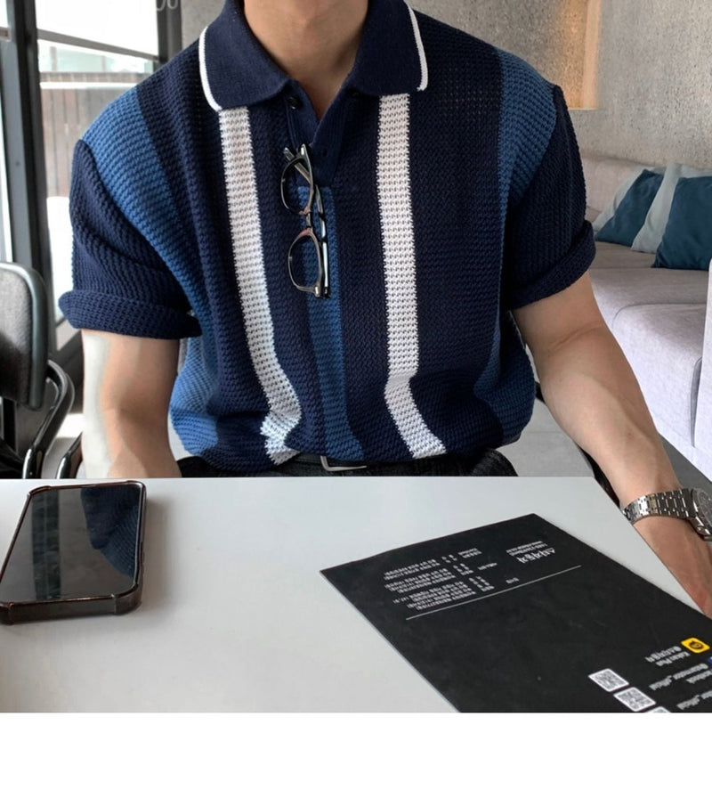 Lapel knit polo shirt OR4303 - ORUN