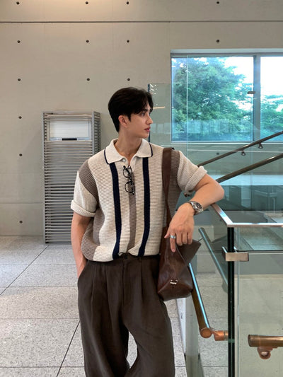 Lapel knit polo shirt OR4303 - ORUN