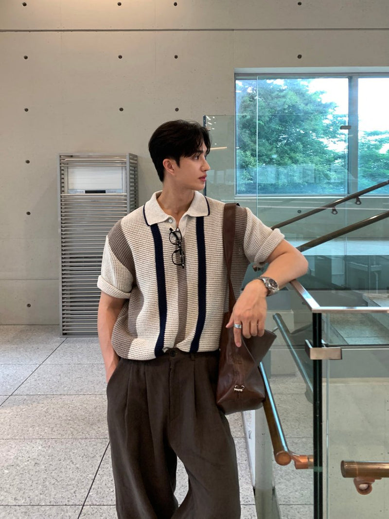 Lapel knit polo shirt OR4303 - ORUN