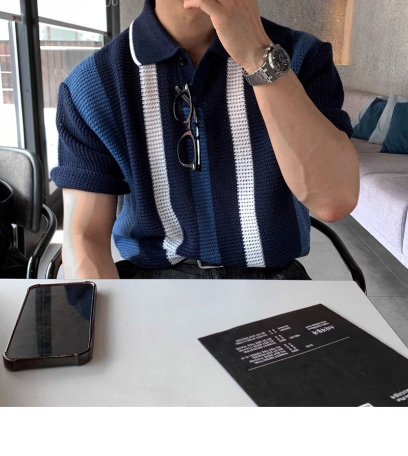 Lapel knit polo shirt OR4303 - ORUN
