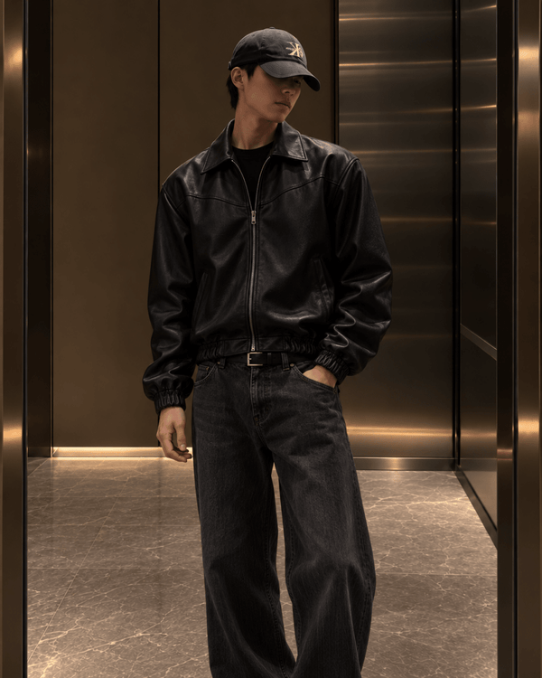 Lapel Leather Jacket OR4630