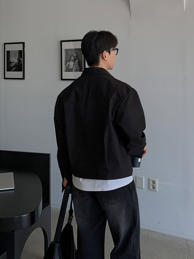 Lapel Short Jacket OR4621 - 韓国メンズファッション通販 - ORUN - 
