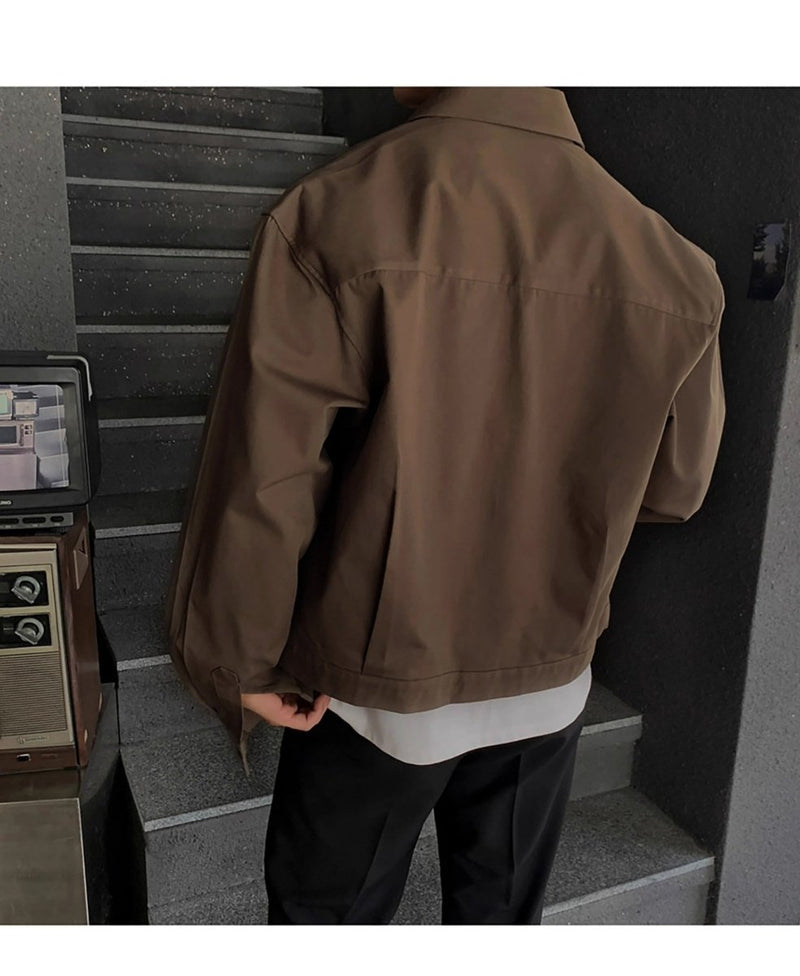 Lapel Short Jacket OR4621 - 韓国メンズファッション通販 - ORUN - 