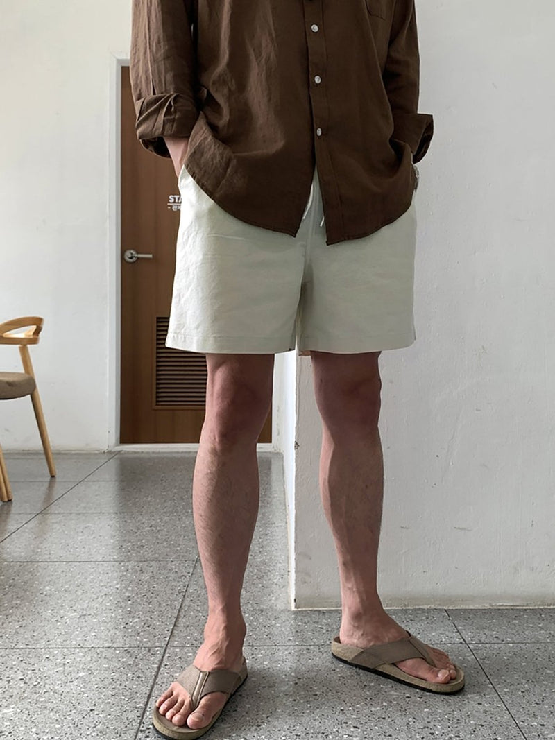 Linen Blend Shorts OR4357 - 韓国メンズファッション通販 - ORUN - 