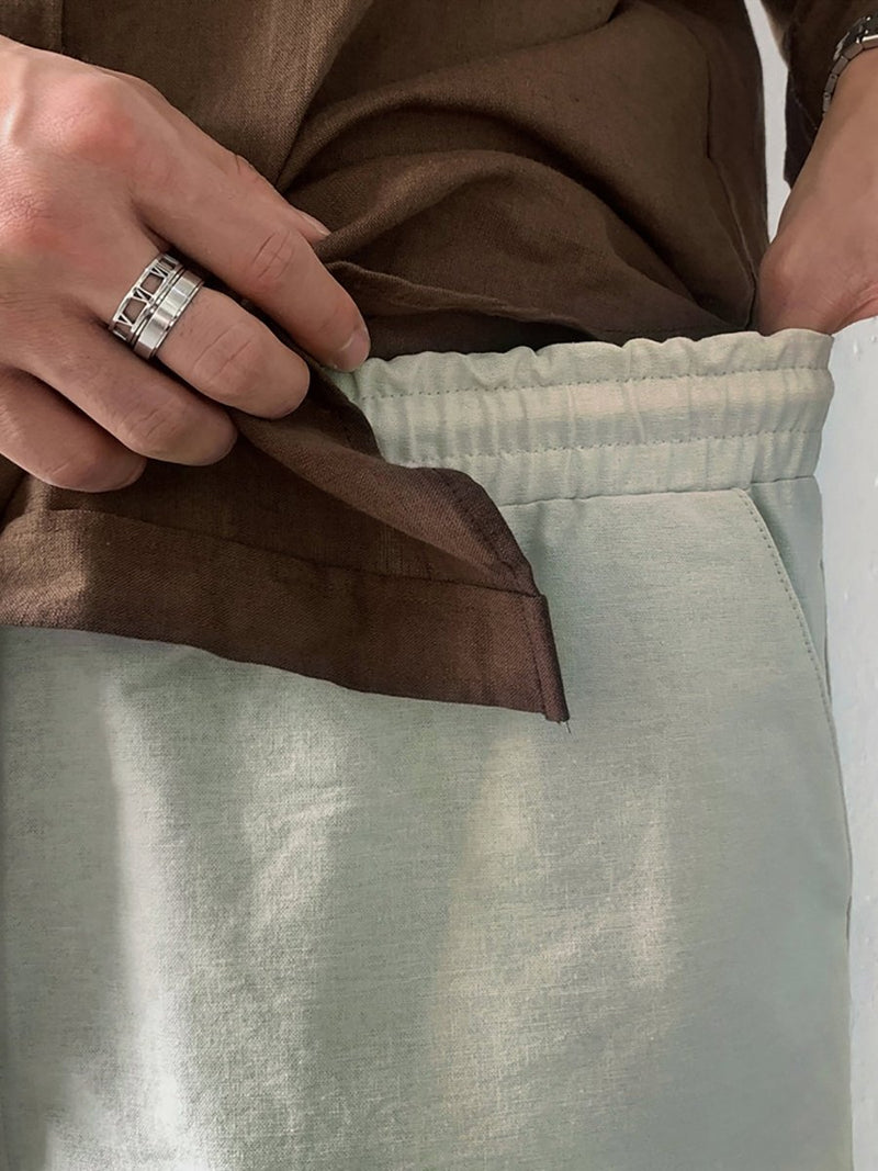Linen Blend Shorts OR4357 - 韓国メンズファッション通販 - ORUN - 