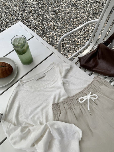Linen shorts OR3291 - ORUN