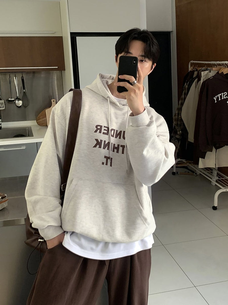 Logo Hoodie OR4607 - 韓国メンズファッション通販 - ORUN - 