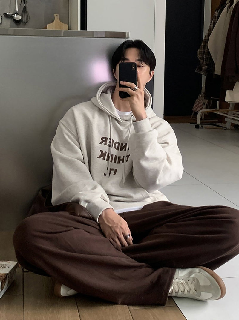 Logo Hoodie OR4607 - 韓国メンズファッション通販 - ORUN - 